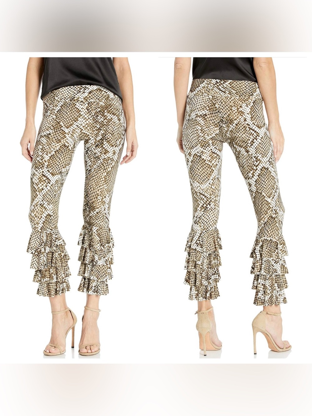 NWT! Norma Kamali 
Ruffle Legging 
in Buffalo Check
Size XXS